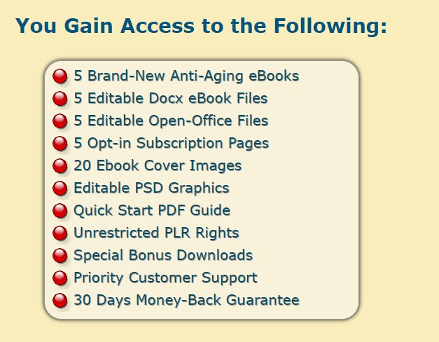 Anti-Aging Funnels PLR 3