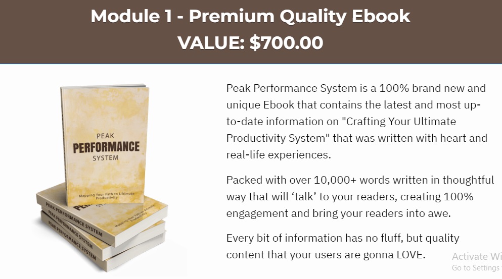 (PLR) Peak Performance System 2