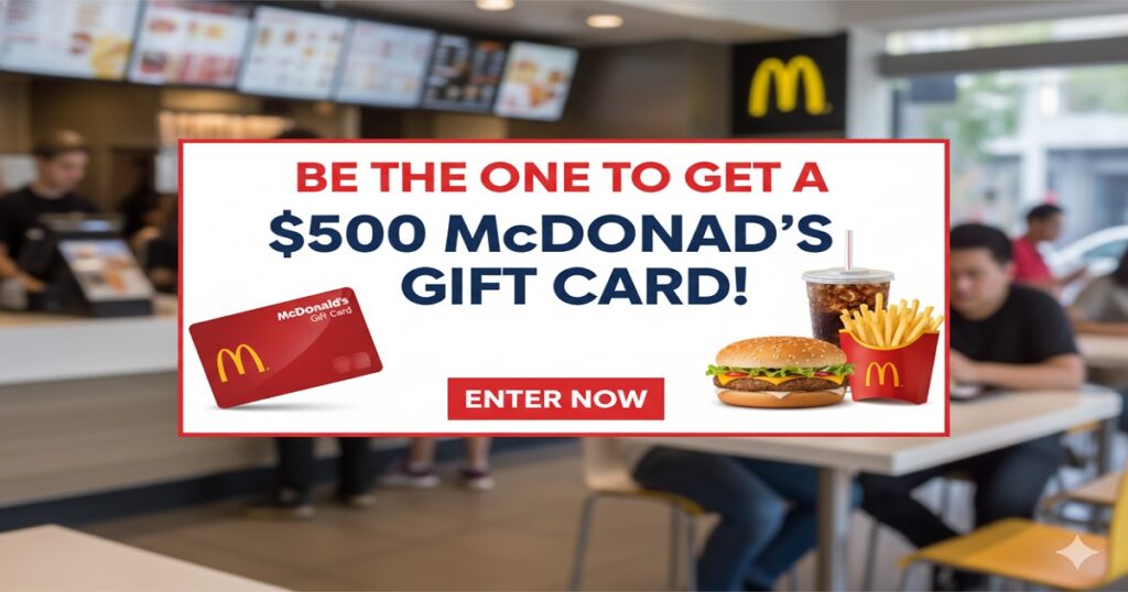 Send Love Across of Be the one to get a $500 McDonalds Gift Card!