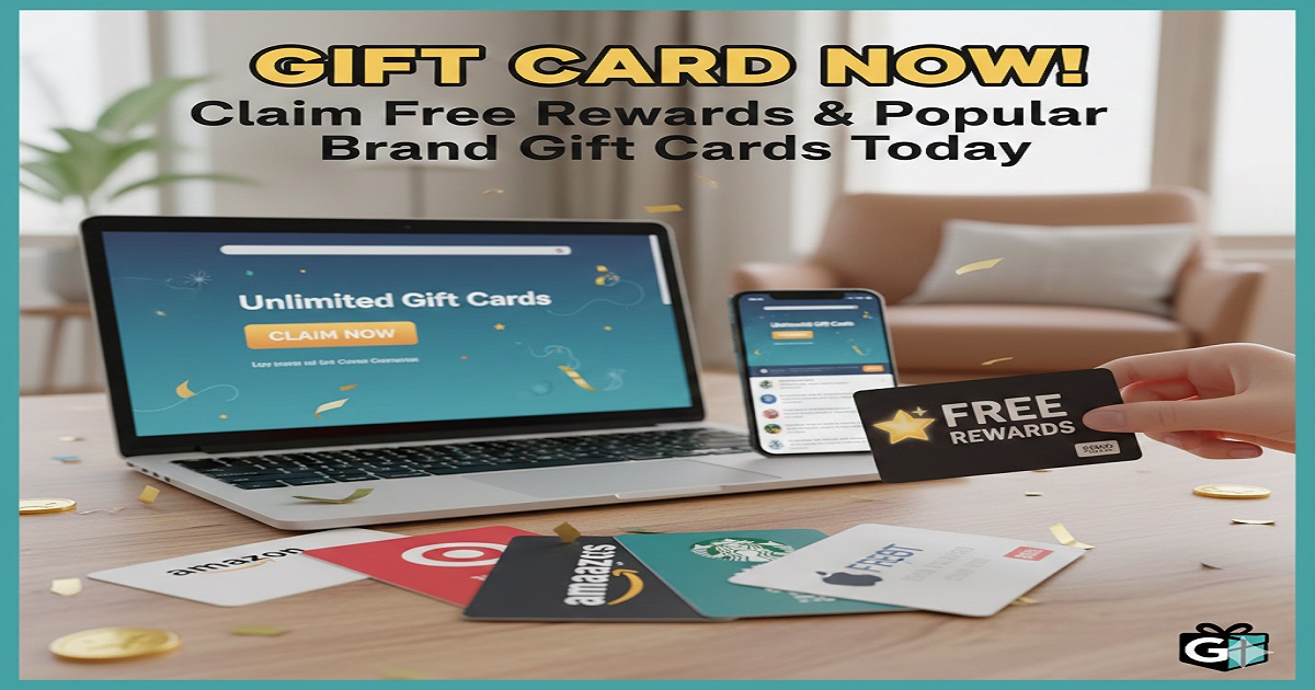 Gift Card Now! Claim Free Rewards & Popular Brand Gift Cards Today