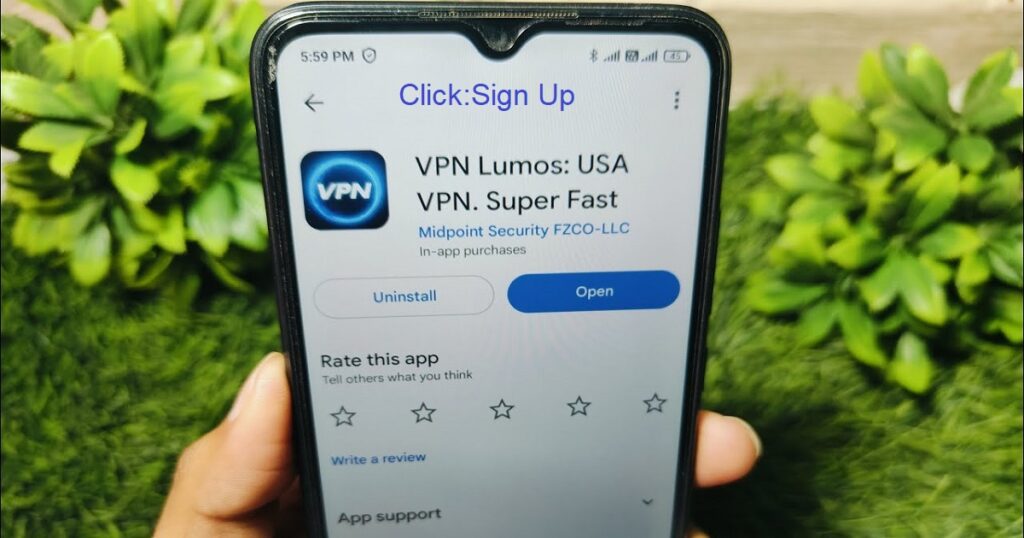 Open the Lumos VPN App Now!