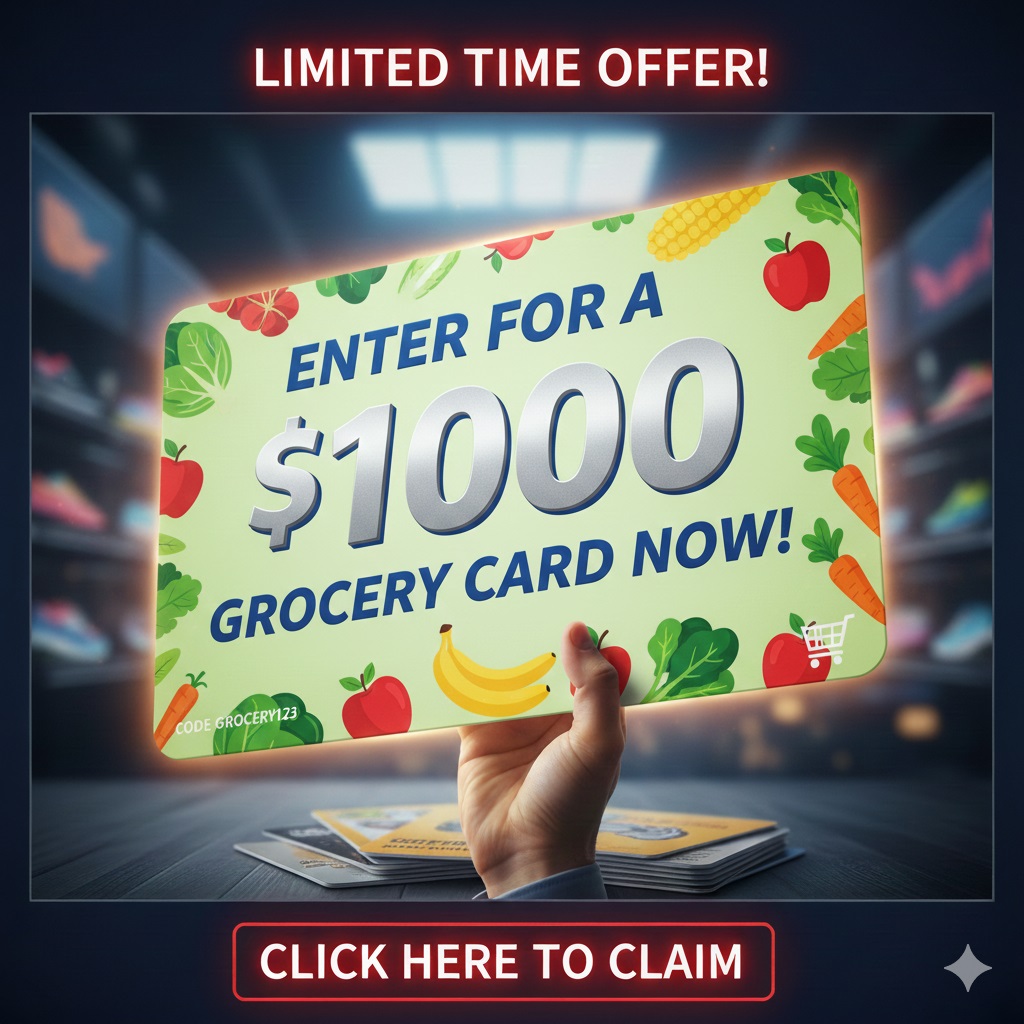 Enter for a $1000 Grocery Card Now!