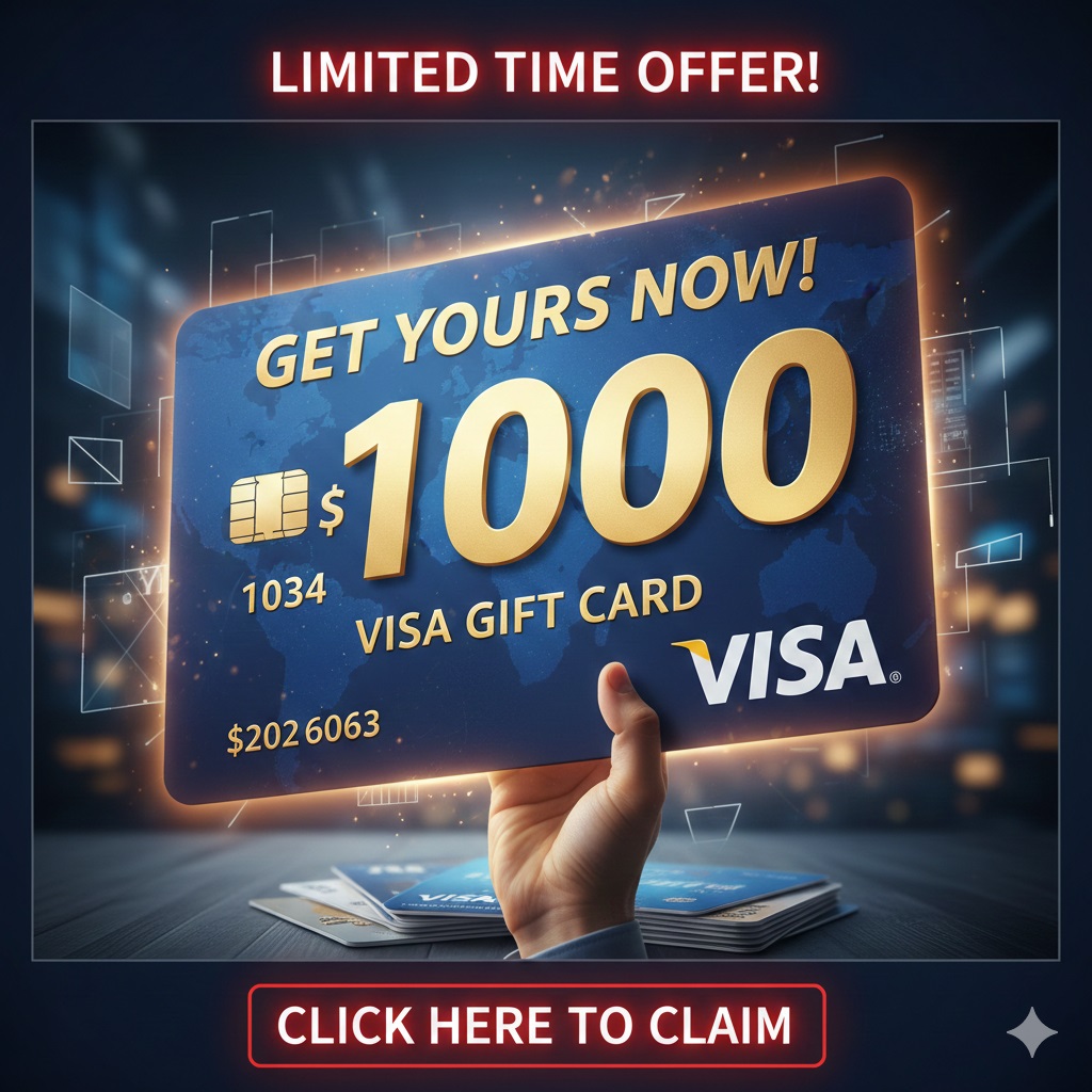 Get $1000 Visa Your Gift Card Now!